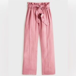 J. Crew Pink Wide Leg Wool Trouser